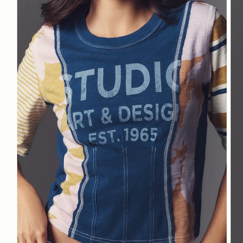 Pilcro Sliced Ballet Graphic Tee Sz S